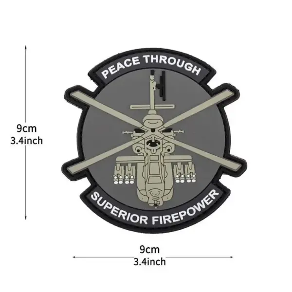 Glow-in-the-dark Helicopter PVC Morale Badge - Image 5