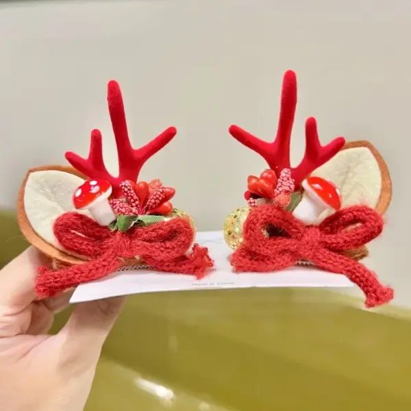 Christmas Antler Hair Clips for Girls - Image 9