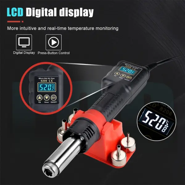 JCD 8208 Micro Rework Soldering Station with LCD - Image 3