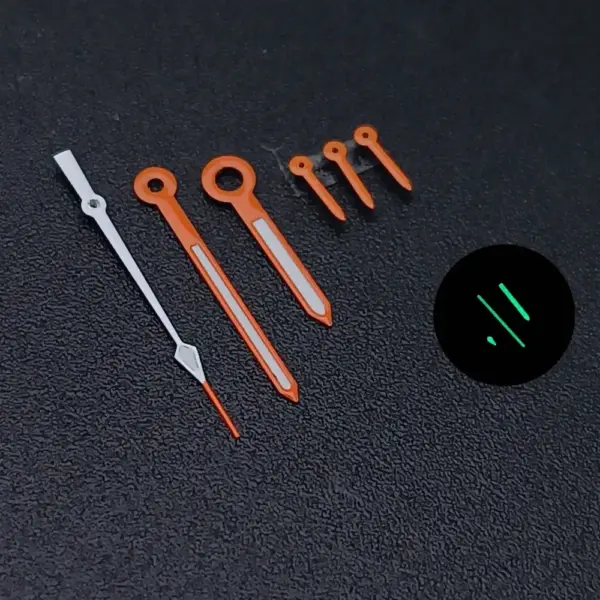 VK63 Watch Hands with Luminous Green Glow for Quartz Movements - Image 7