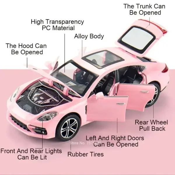 1:32 Scale Macan Panamera Alloy Diecast Car Model - Image 3