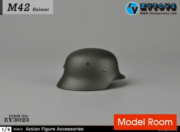 WWII German M35/42 Metal Helmet for 1/6 Action Figures - Image 3