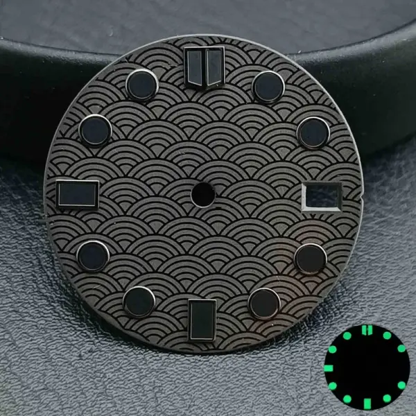 28.5MM Moire Luminous Watch Dial for NH35/36 - Image 7