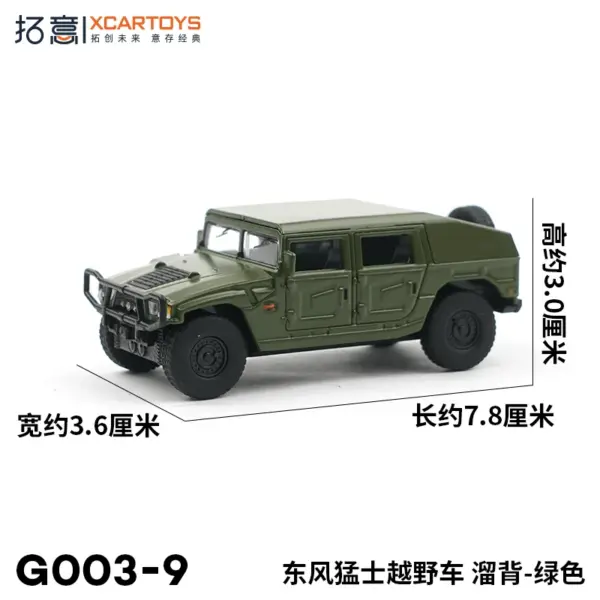 Diecast 1/64 Dongfeng Mengshi Military Vehicle Model - Image 7