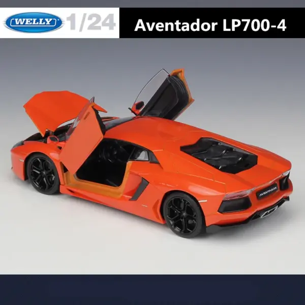 WELLY 1:24 Lamborghini Aventador Diecast Model - Image 4