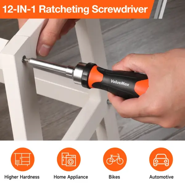 12-in-1 Magnetic Ratcheting Screwdriver Kit - Image 5