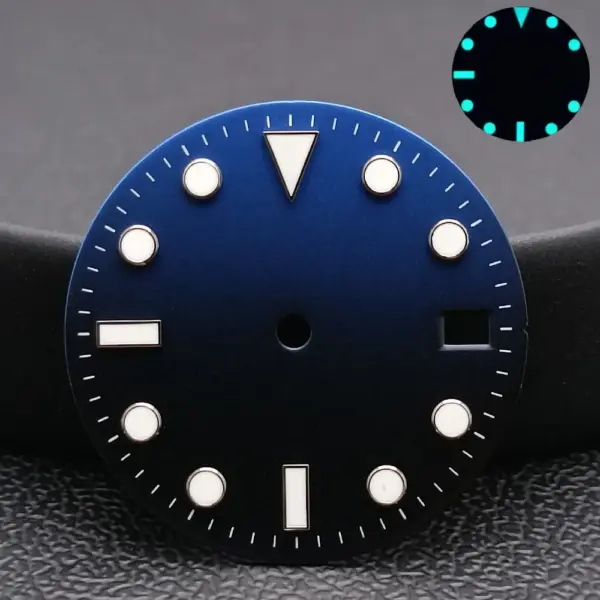 NH34/NH35 Caliber Watch Dial with Blue-Green Luminous Finish - Image 16