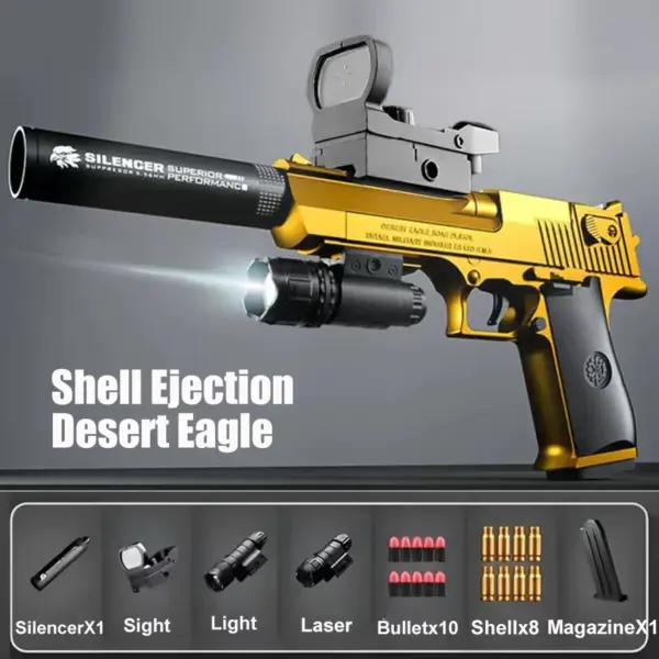 Desert Eagle Shell Ejecting Toy Gun - Image 9
