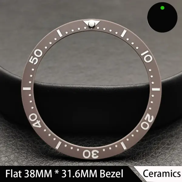 38mm Green Luminous Ceramic Watch Bezel Insert - Image 25