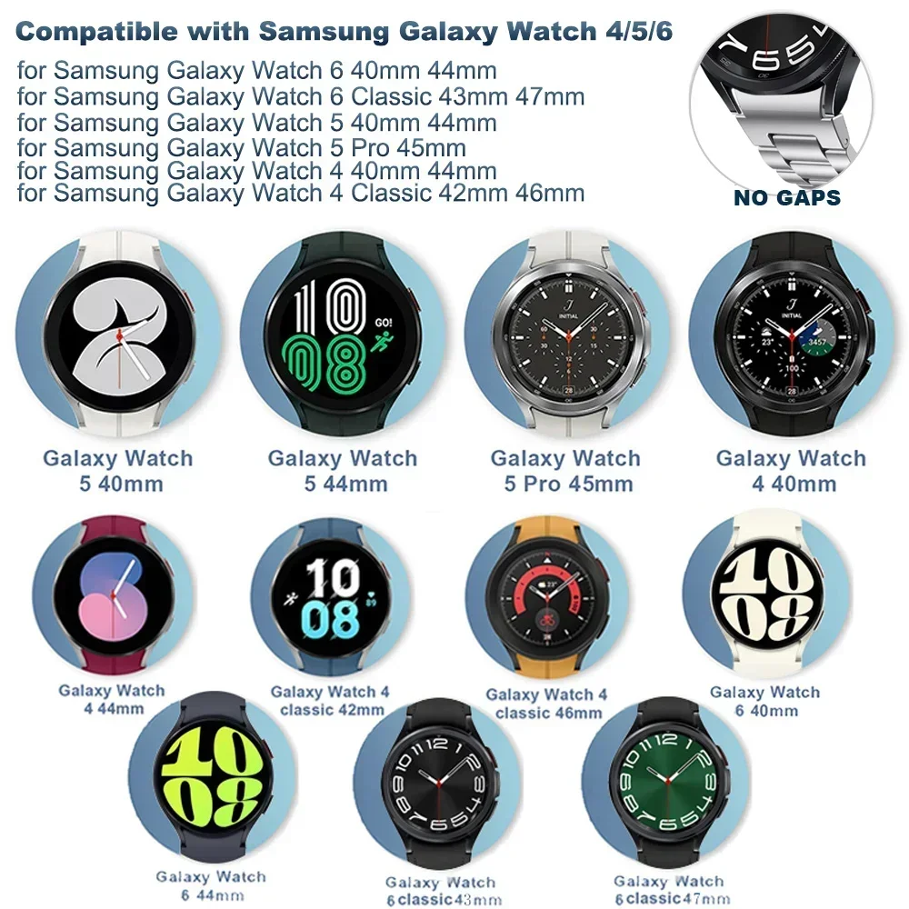 Stainless Steel Band for Samsung Galaxy Watch 4/5/6 5 Stainless Steel Band for Samsung Galaxy Watch 4/5/6 - Image 5