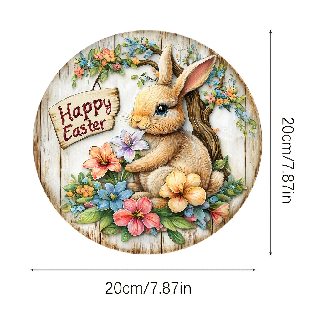 Farmhouse Wooden Easter Bunny Wreath 5 Farmhouse Wooden Easter Bunny Wreath - Image 5