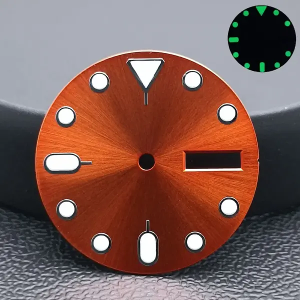 28.5mm Green/Black Dual Calendar Watch Dial for NH36 - Image 9