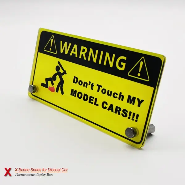 Warning Sign for Model Car Display Cabinets - Image 3
