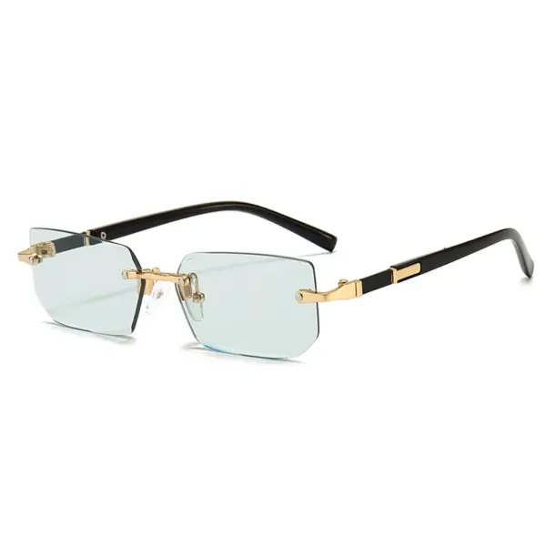 Rimless Rectangle Sunglasses WOMEN Men Summer - Image 16