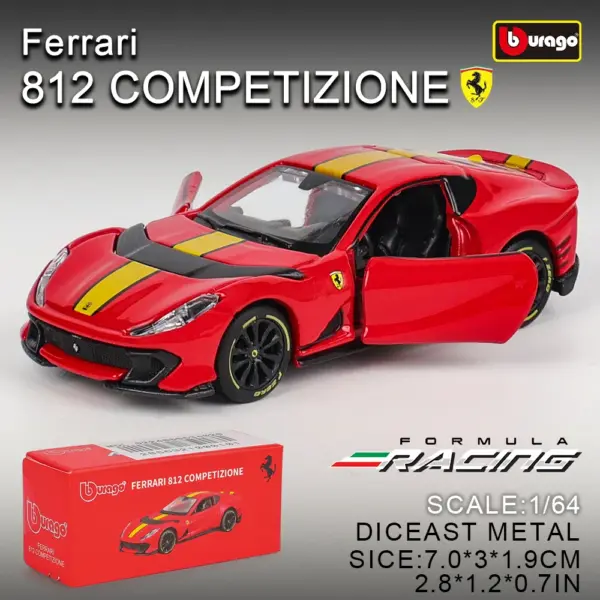 Ferrari 1:64 Diecast Model Car Toy for Collectors - Image 9