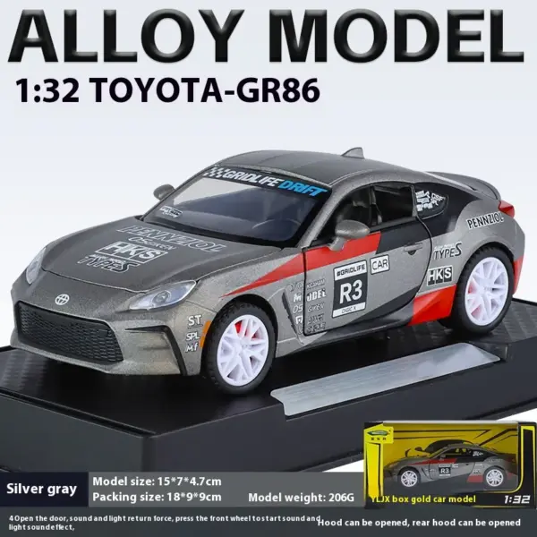 Toyota GR86 Rally Car Diecast Model 1:32 Scale - Image 7