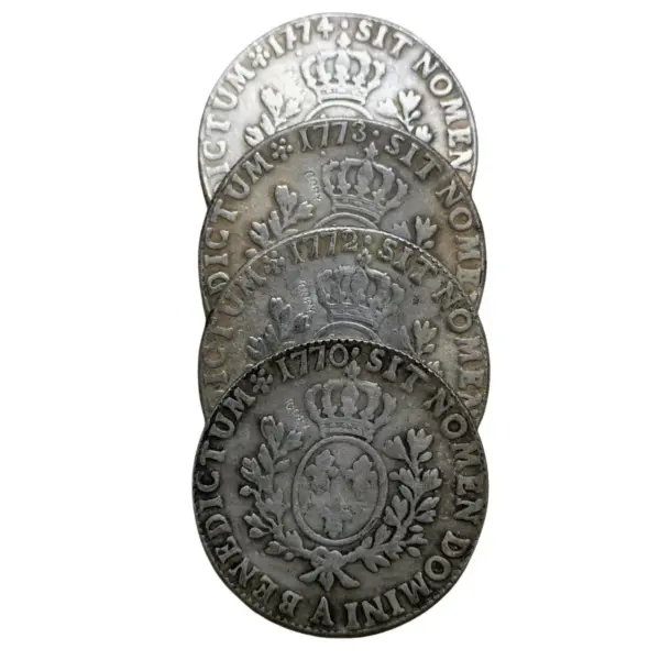 Louis XV Silver Replica 1 Ecu Coin 1770-1774 - Image 3