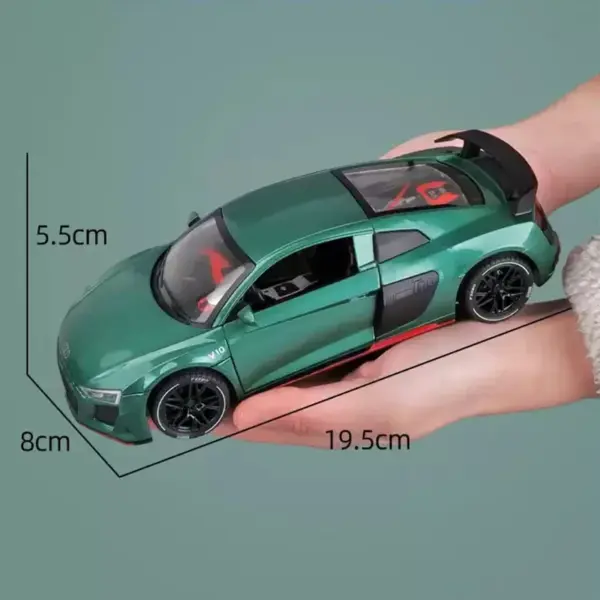 1:24 Audi R8 V10 Plus Diecast Model Car - Image 3