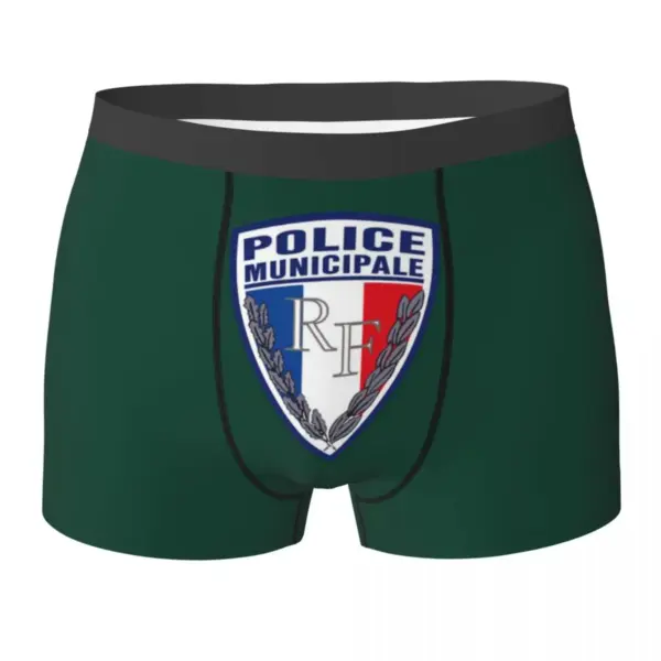French Police Insignia Boxer Shorts for Men - Image 9
