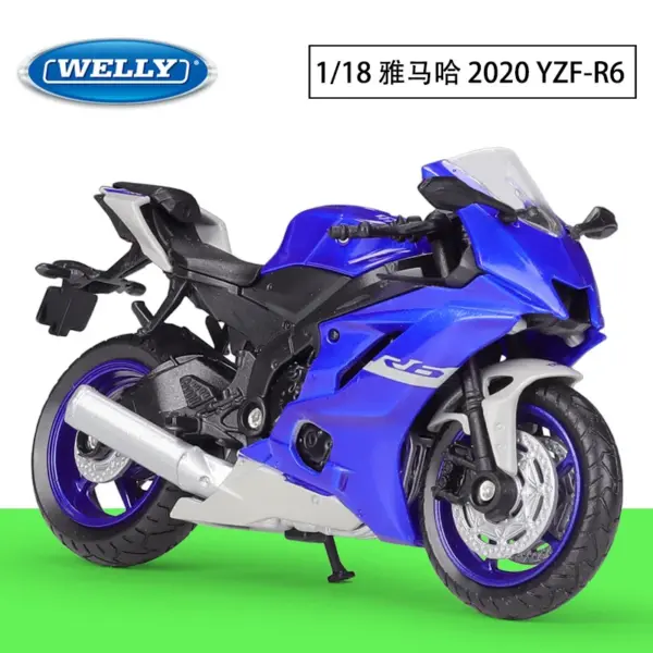 Yamaha YZF R6 1:18 Diecast Motorcycle Model - Image 6