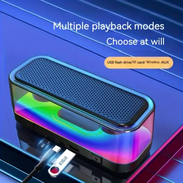 Z6 Transparent Bluetooth Speaker with LED Lights - Image 5