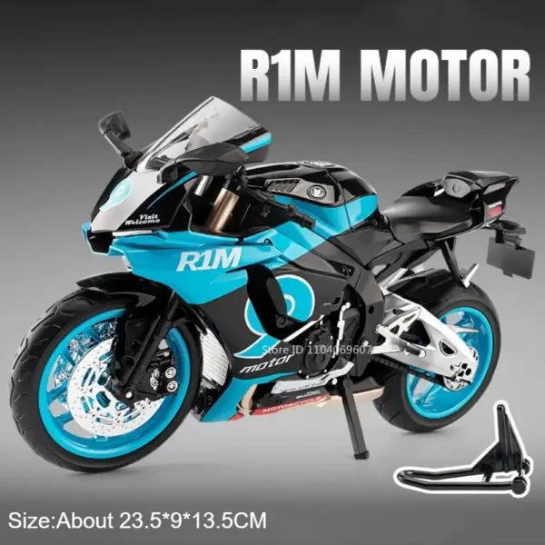 1:9 R1M HONDA CBR1000RR Diecast Motorcycle Model for Kids - Image 8