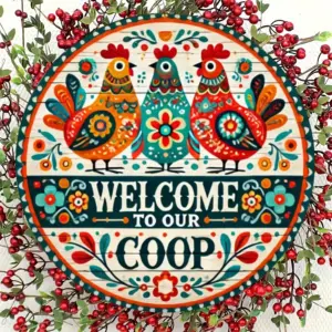 Welcome to My Chicken Coop Vintage Wood Sign 8 Sa541c0cbb94247a18b182bfffafe0c25a