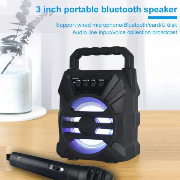 Portable Bluetooth Speaker with 500mAh Battery - Image 2