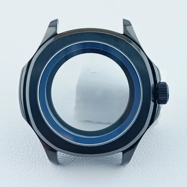 39.5mm Silver Black NH35 Watch Case with Sapphire Glass - Image 13