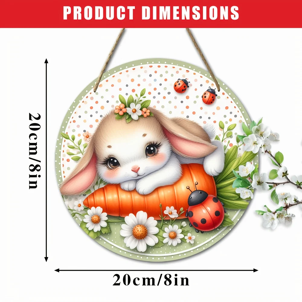 Farmhouse Wooden Easter Bunny Wreath 20 Farmhouse Wooden Easter Bunny Wreath - Image 20