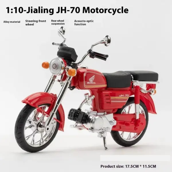 1/12 Honda JiaLing JH-70 Diecast Motorcycle Model - Image 7