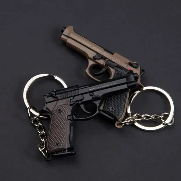 Alloy 1:4 92F Pistol Keychain Fidget Toy - Image 4