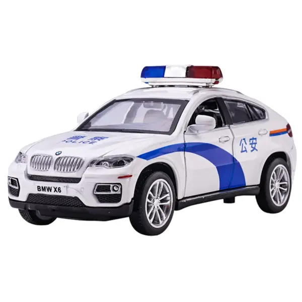 1:32 BMW X6 Police Car Diecast Model - Image 5