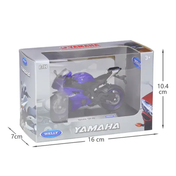 Yamaha YZF R6 1:18 Diecast Motorcycle Model - Image 4