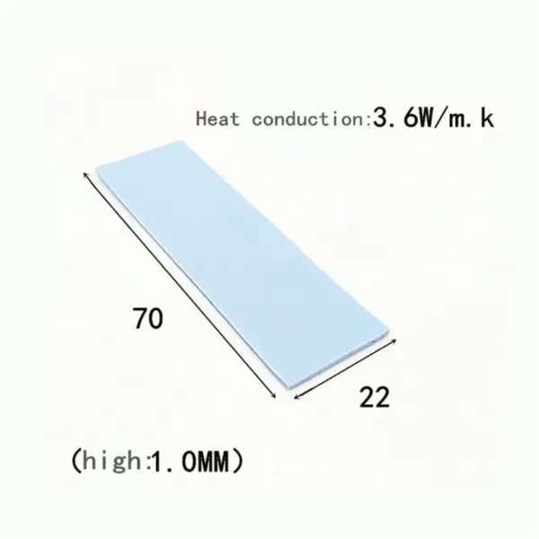 Aluminum M.2 NVMe SSD Heatsink 70x22x6mm - Image 6