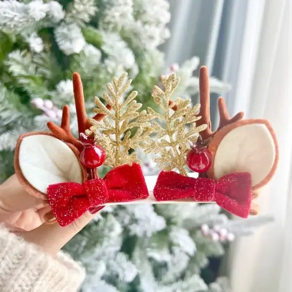 Christmas Antler Hair Clips for Girls - Image 13