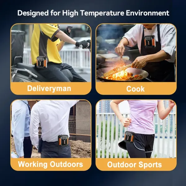 Waist Clip Fan Portable Neck Fan with Power Bank - Image 6