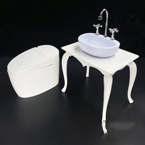 1/6 Scale Mini Toilet and Bathroom Scene Set - Image 3