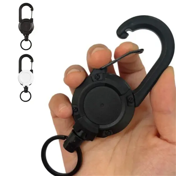 Outdoor Retractable Keychain with Hook Tool - Image 2