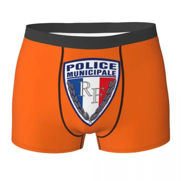 French Police Insignia Boxer Shorts for Men - Image 8