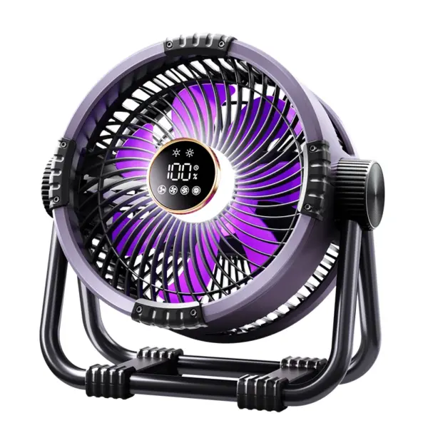 Portable Camping Fan with 20000mAh Battery and LED Light - Image 8