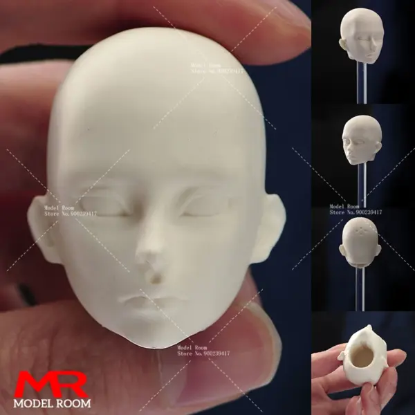 Unpainted 1/6-1/18 Anime Head Sculpt for DIY Fans - Image 4