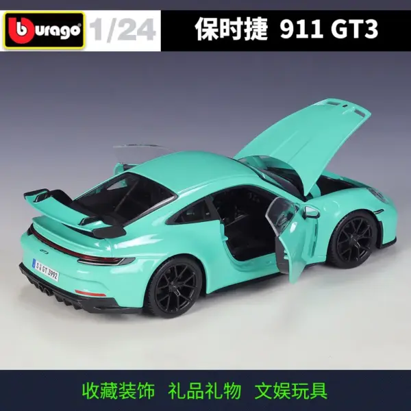 Bburago 1:24 Porsche 911 Gt3 Diecast Model - Image 4