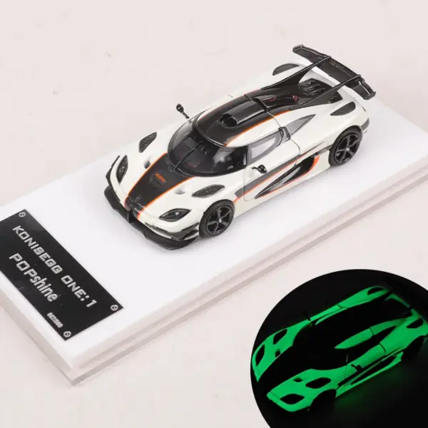POPshine 1:64 Night Light Diecast Car Model - Image 2
