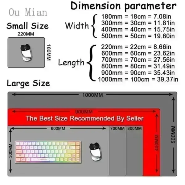 Large Gaming Mouse Pad XXL with Wrist Support - Image 6