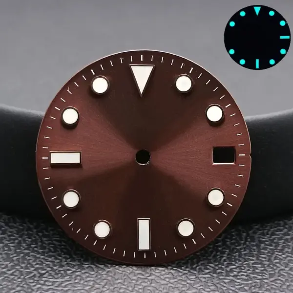 NH34/NH35 Caliber Watch Dial with Blue-Green Luminous Finish - Image 40