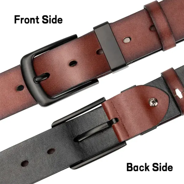 Maikun Men's Vintage Leather Wide Belt for Men - Image 4