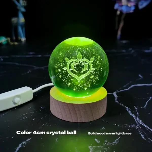 Genshin Impact 4cm Crystal Ball Night Light - Image 8