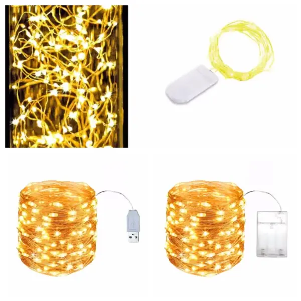 Copper Wire LED String Lights 5M for Festive Decor - Image 5