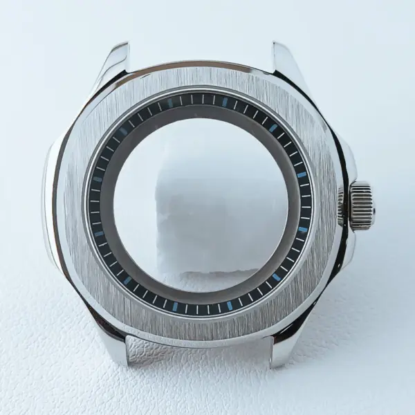 39.5mm Silver Black NH35 Watch Case with Sapphire Glass - Image 35